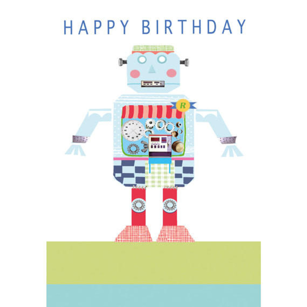 Robot Birthday cute birthday card kids