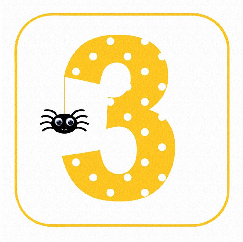 Sydney Spider Aged 3 cute birthday card kids