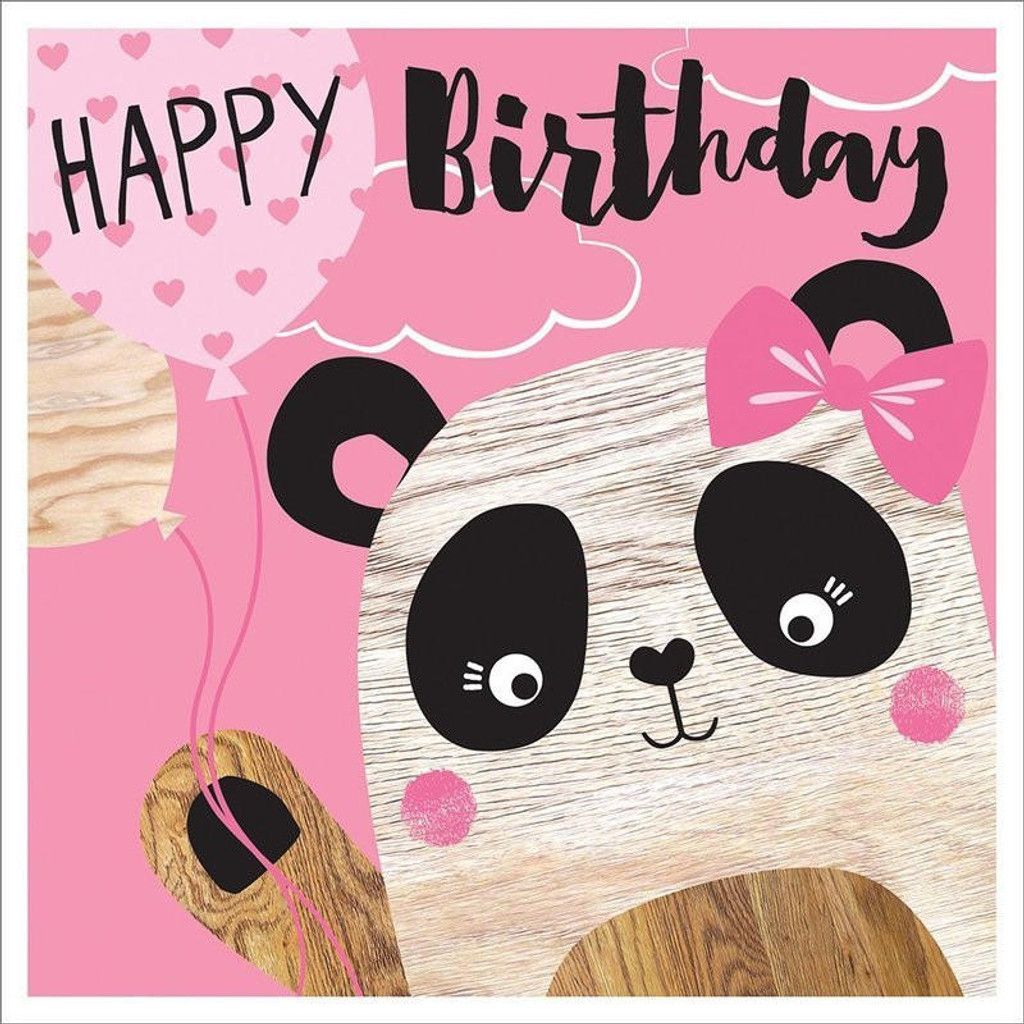 Baby Panda Birthday Card children cool cute birthday greeting card