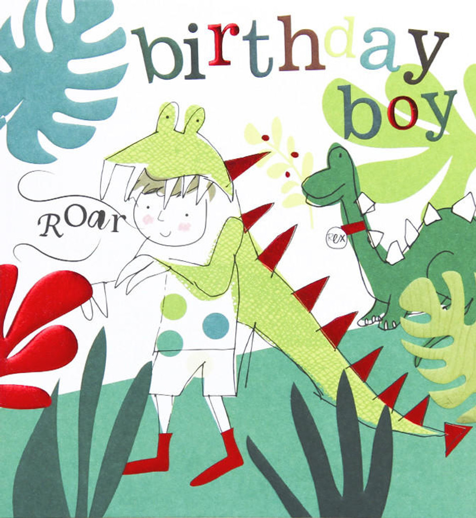 Roar children cool cute birthday greeting card