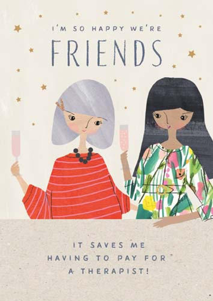 So Happy we are Friends greeting card special friend