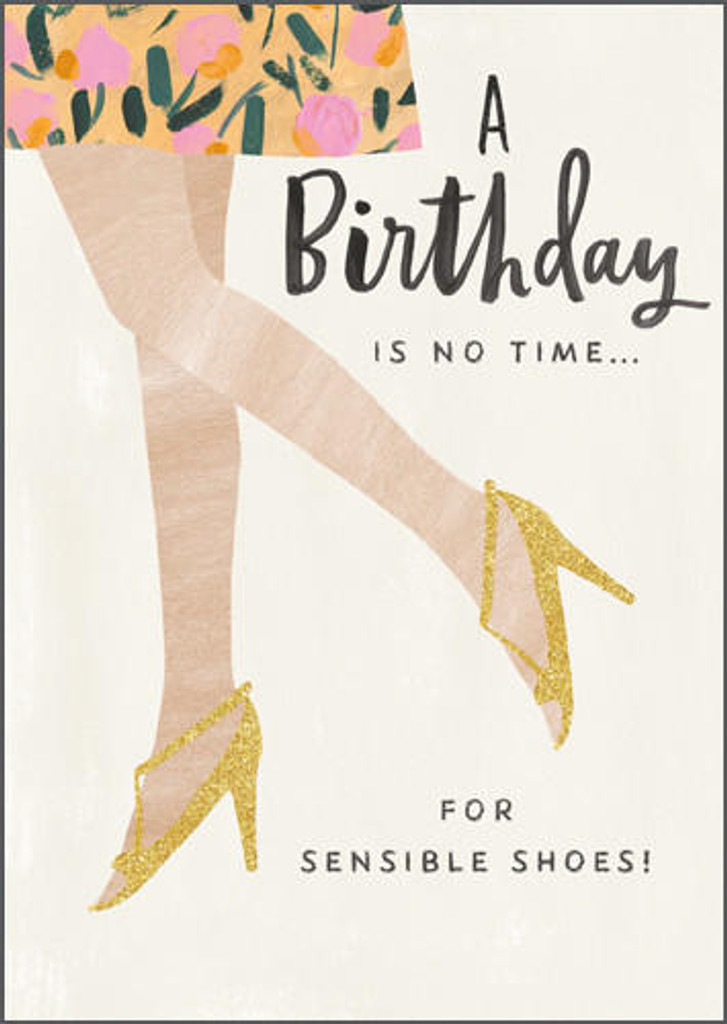 Sensible shoes quirky funny birthday card