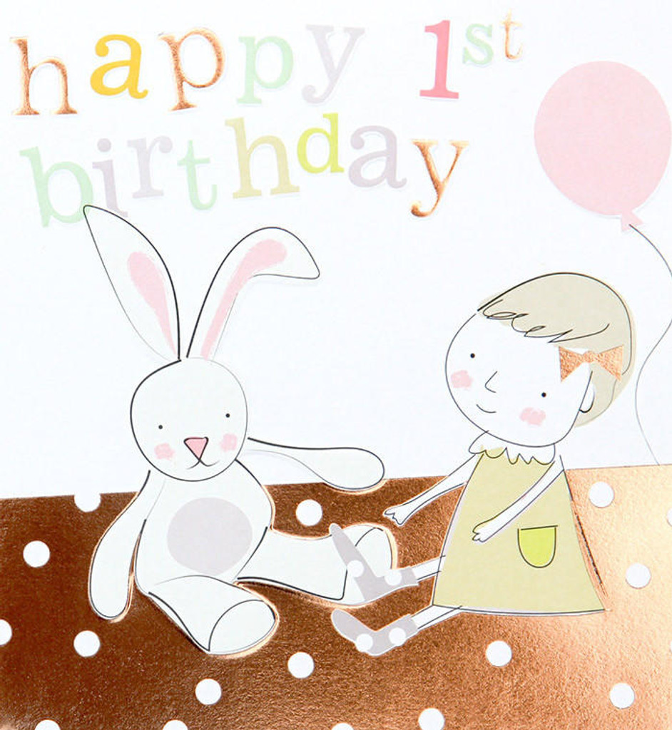 Happy 1st Birthday! cute birthday card kids