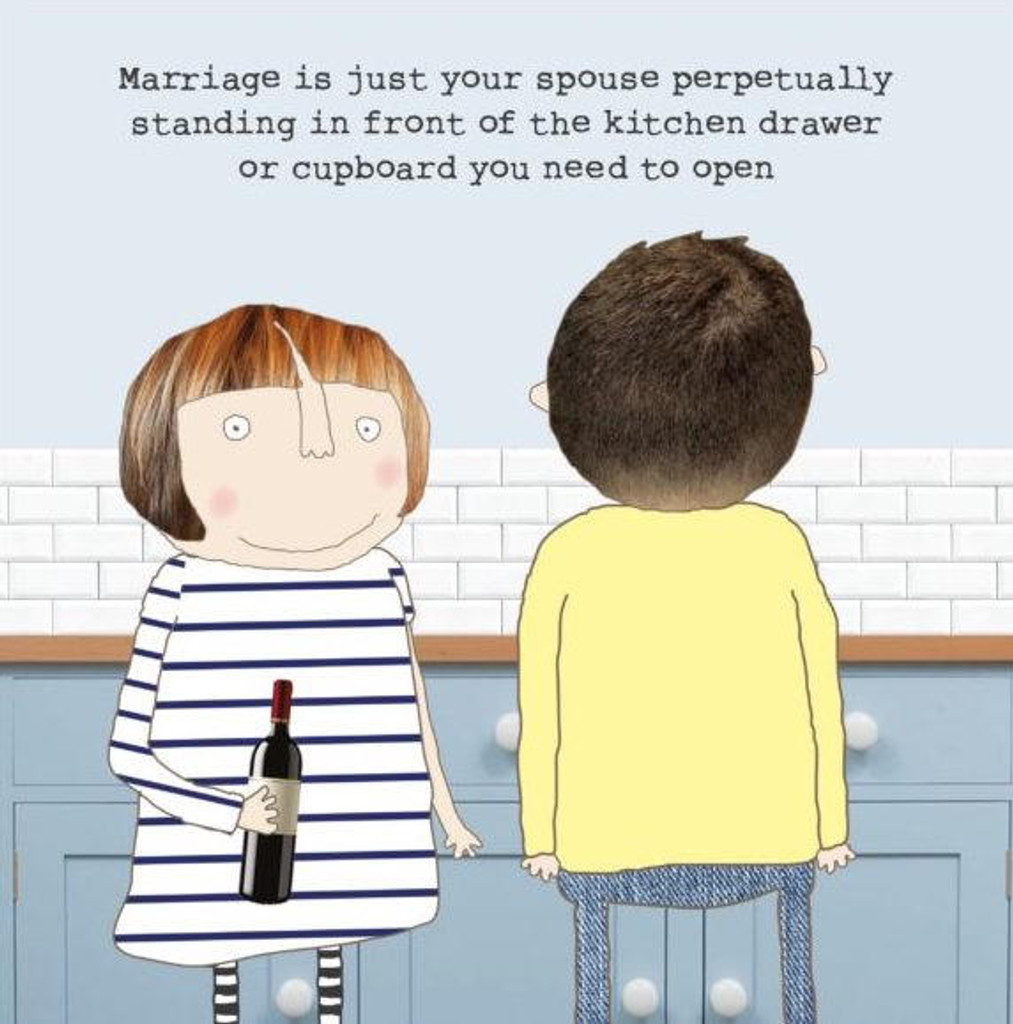 Kitchen Drawer quirky funny wedding anniversary card