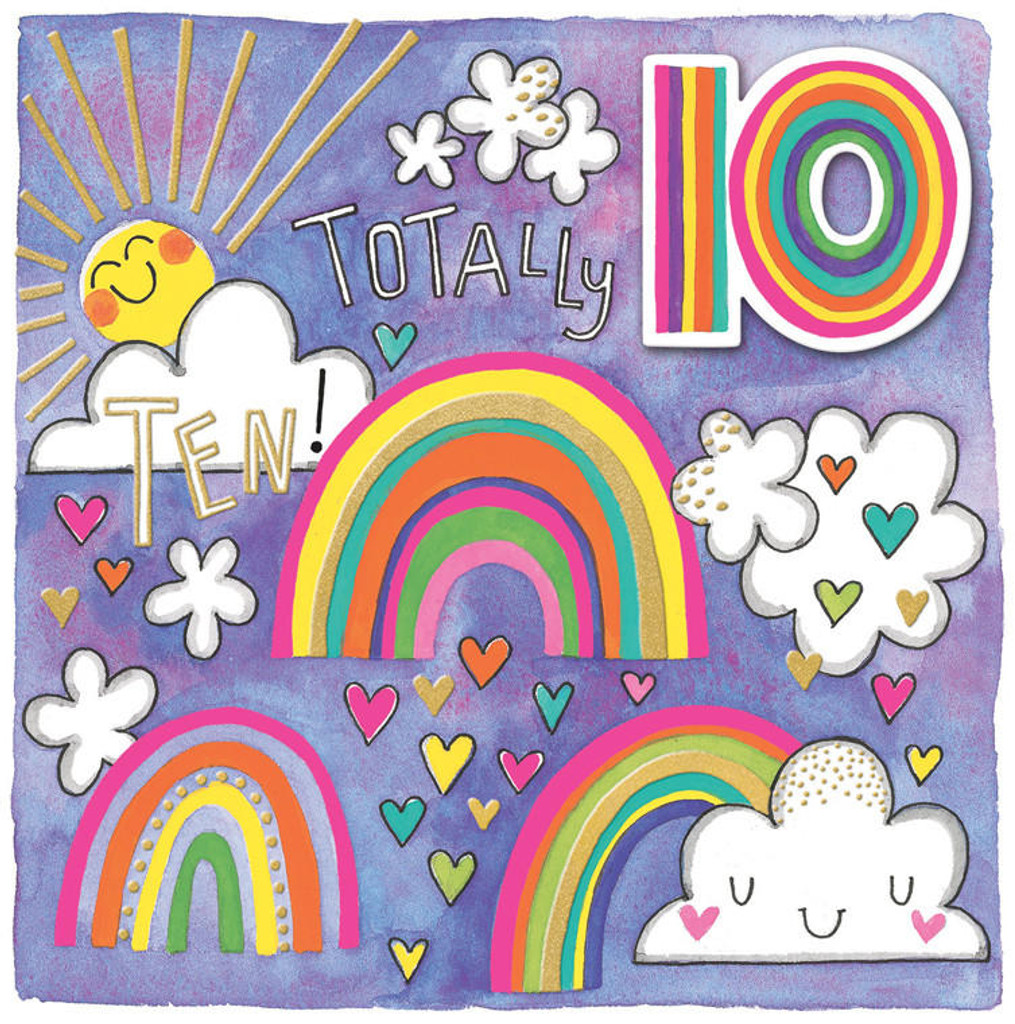 Totally 10! cute cool birthday card age 10