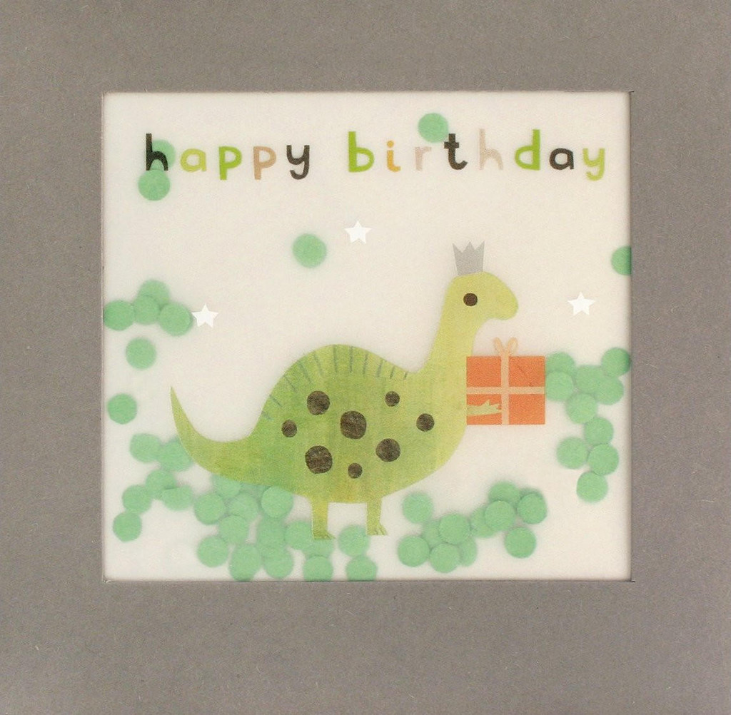 Dinosaur children cool cute birthday greeting card