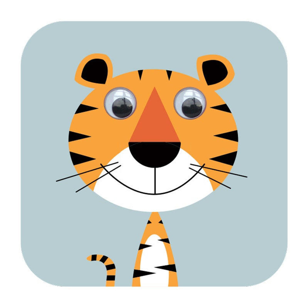 Terence Tiger cute birthday card kids