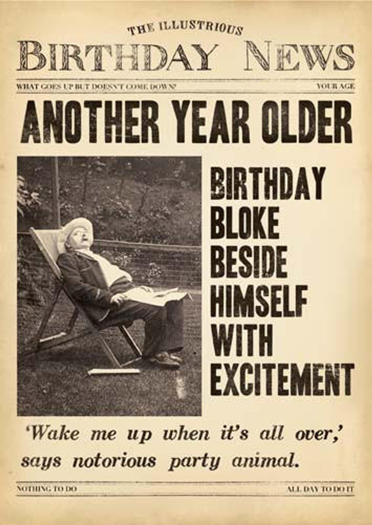 Birthday Bloke quirky funny birthday card