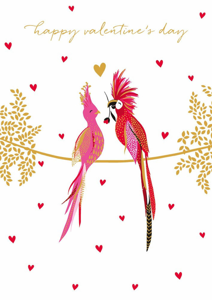 Sara Miller Loving Birds Valentine's Day Card  greeting card