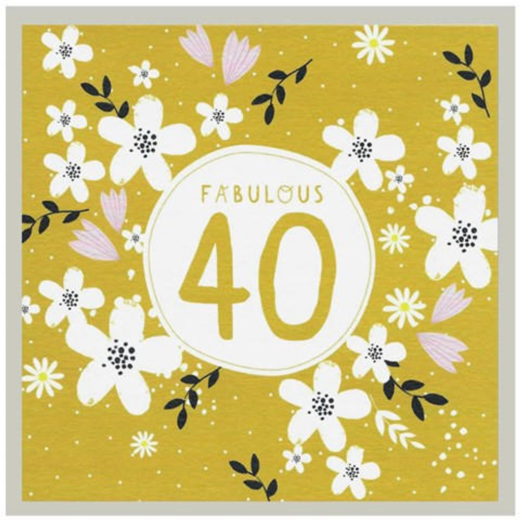 Fabulous 40 40th big 40 quirky and funny birthday card
