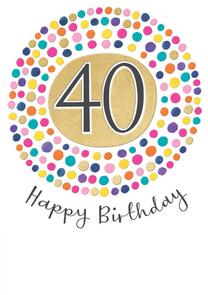 40th Happy Birthday 40th big 40 quirky and funny birthday card