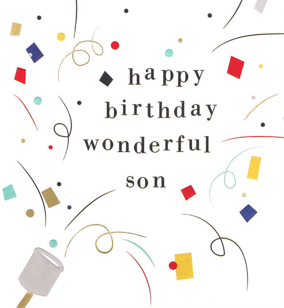 Wonderful Son Birthday Card son quirky funny cool birthday card