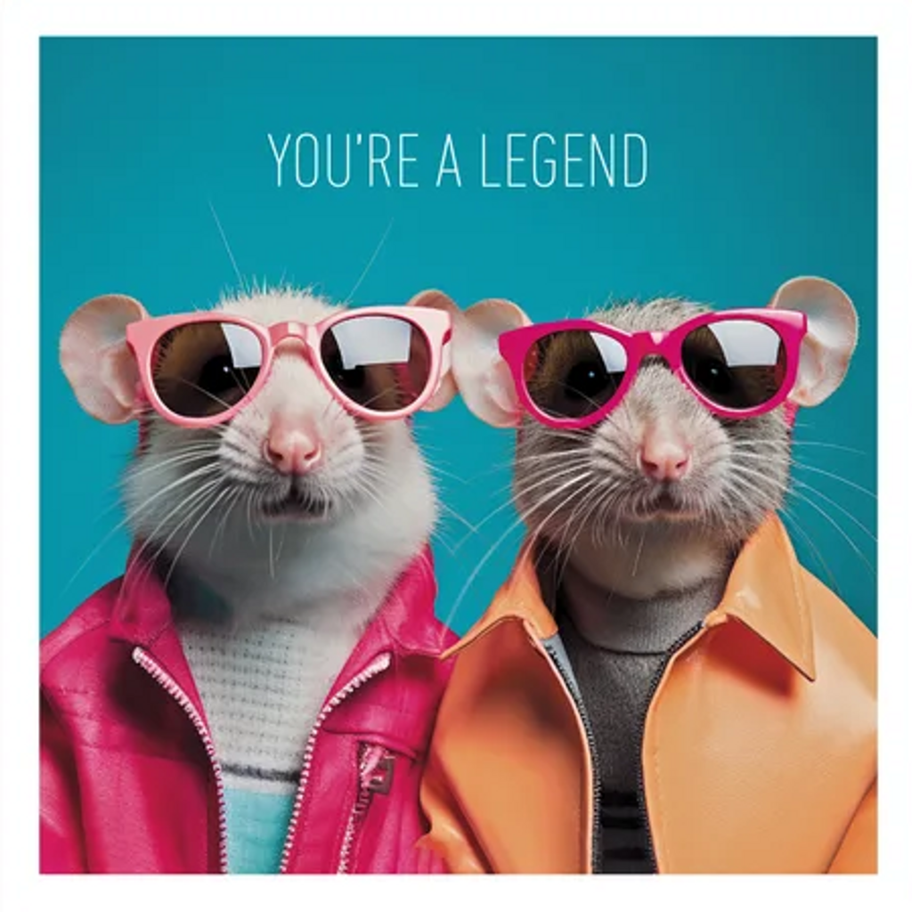 The Rodents funky cute greeting card
