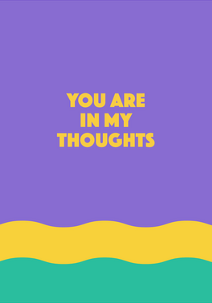 you are in my thought unique greeting card