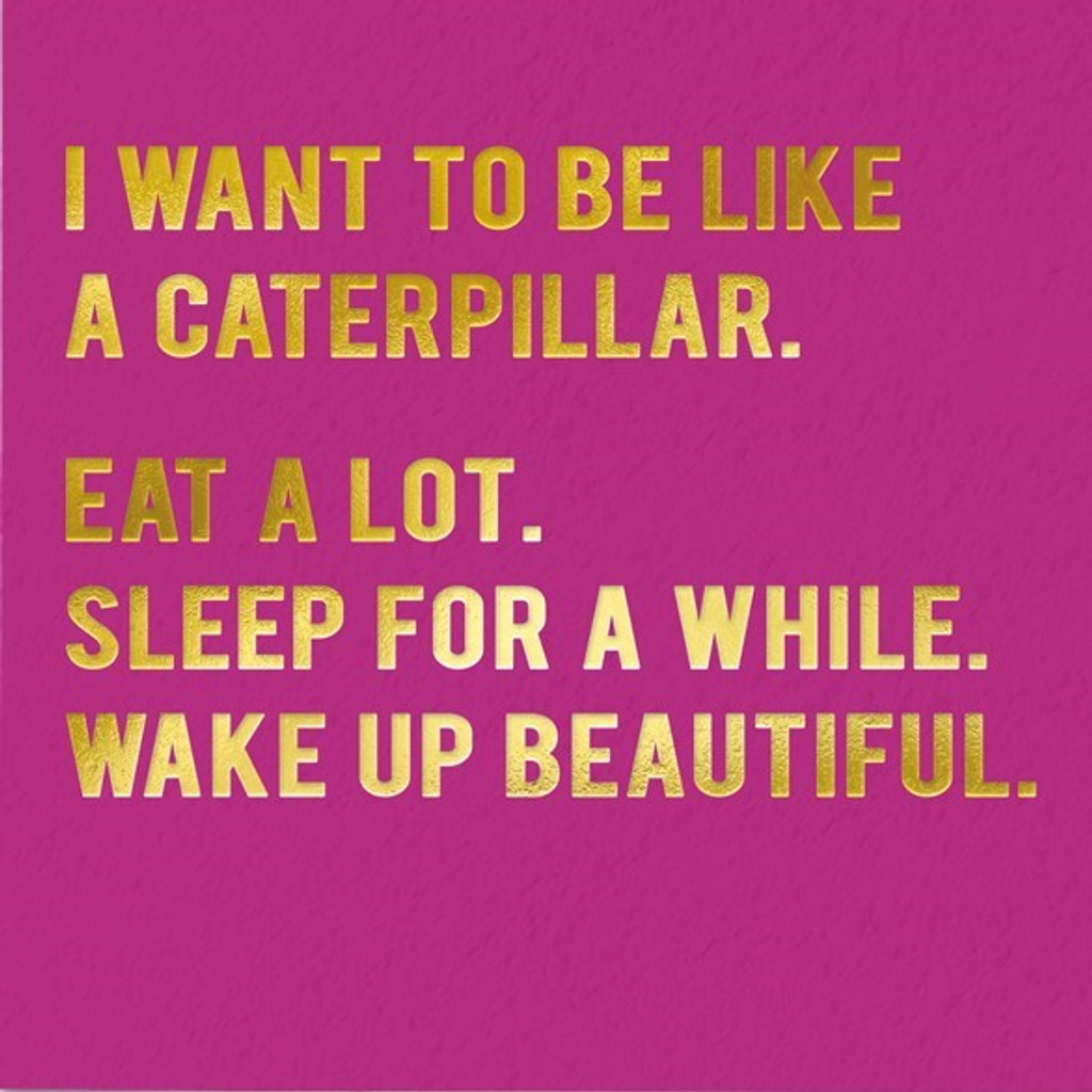 caterpillar funny cute greeting card