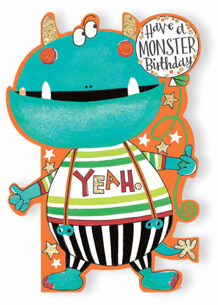 Monster Birthday cute birthday card kids