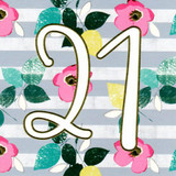 21st Flowers cool quirky funny 21st birthday card