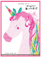 A Magical Unicorn Birthday Card children cool cute birthday greeting card