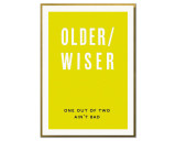 Older Wiser quirky funny birthday card