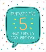 Fantastic 5 Birthday cute cool birthday card age 5