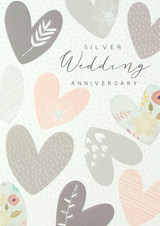 25th Wedding Anniversary stylish romantic silver wedding anniversary