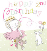 Birthday Bunny 2nd cute cool birthday card age 2