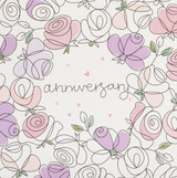 Anniversary Roses Card wedding anniversary card stylish romantic