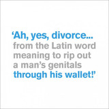 Divorce funny quote birthday card