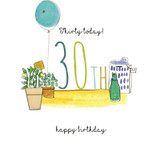 30th Pots of Flowers 30th thirtieth quirky funny birthday card