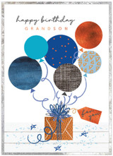 Grandson Balloons grandson quirky cute cool funny birthday card