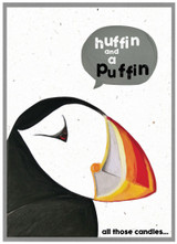 Huffin & A Puffin quirky birthday card