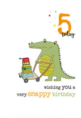 5 Today Snappy cute cool birthday card age 5