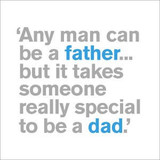 Any Man Can Be Birthday Card quirky funny cool fathers day greeting card