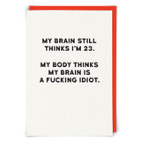 My Brain quirky birthday card