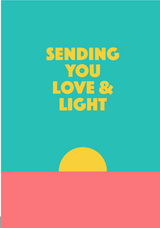 sending you love and light unique greeting card