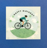 birthday cyclist greeting card
