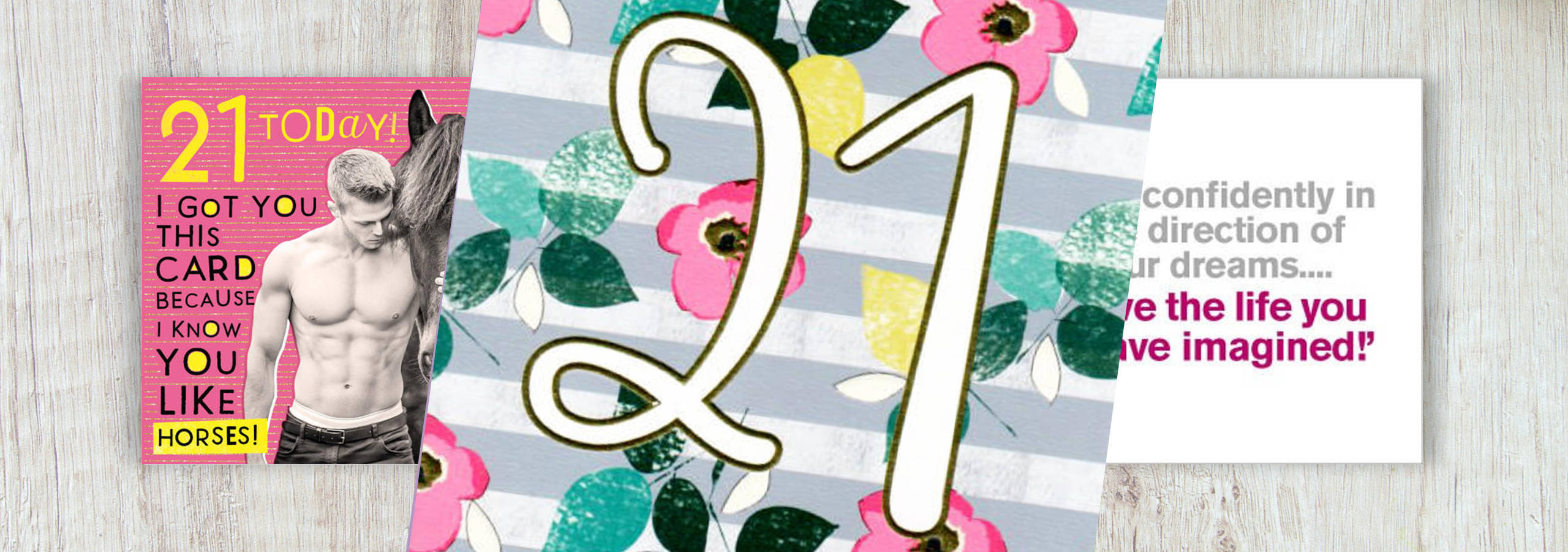 quirky, cool and funny 21st Birthday Cards