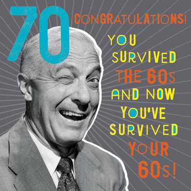 Quirky, Cool and Funny 70th Birthday Cards | The Wonky Tree