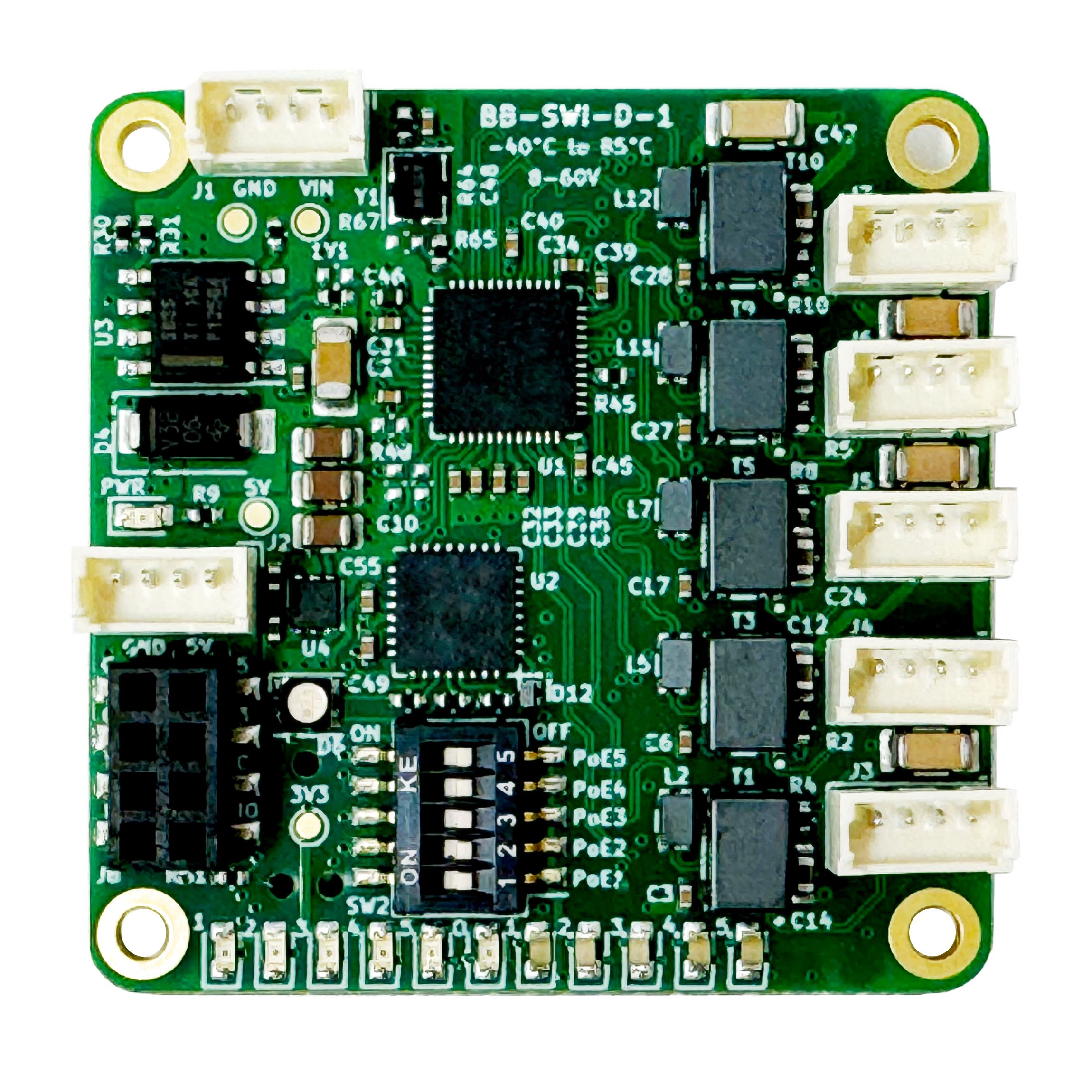 Compact ethernet switch for drones and robots