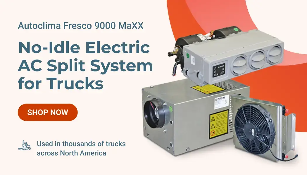No idle Electric AC Split System for Trucks