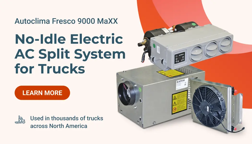 No idle Electric AC Split System for Trucks