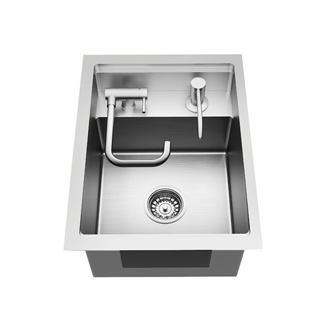 Round RV Kitchen Sink – 10" Diameter 304 Stainless Steel Drop-In Sink, Modern Design For RV, Boat & Yacht (Easy Install)
