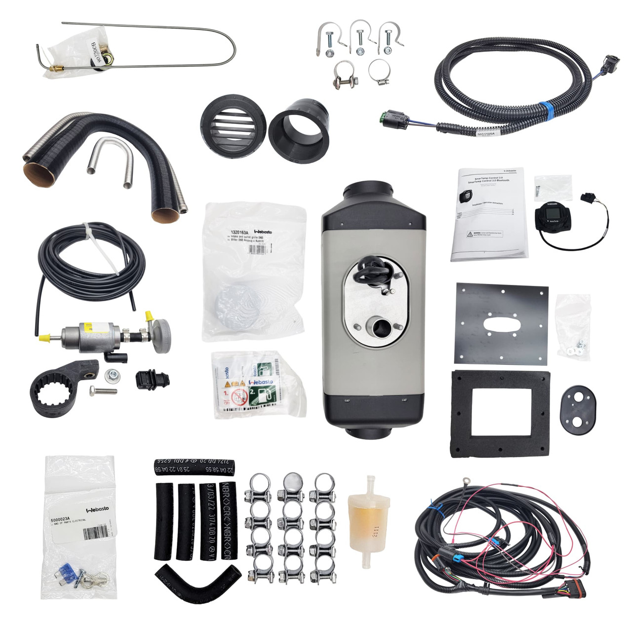Webasto Air Top 2000 STC 12V Gasoline Heater Kit with SmarTemp 3.0  controller
