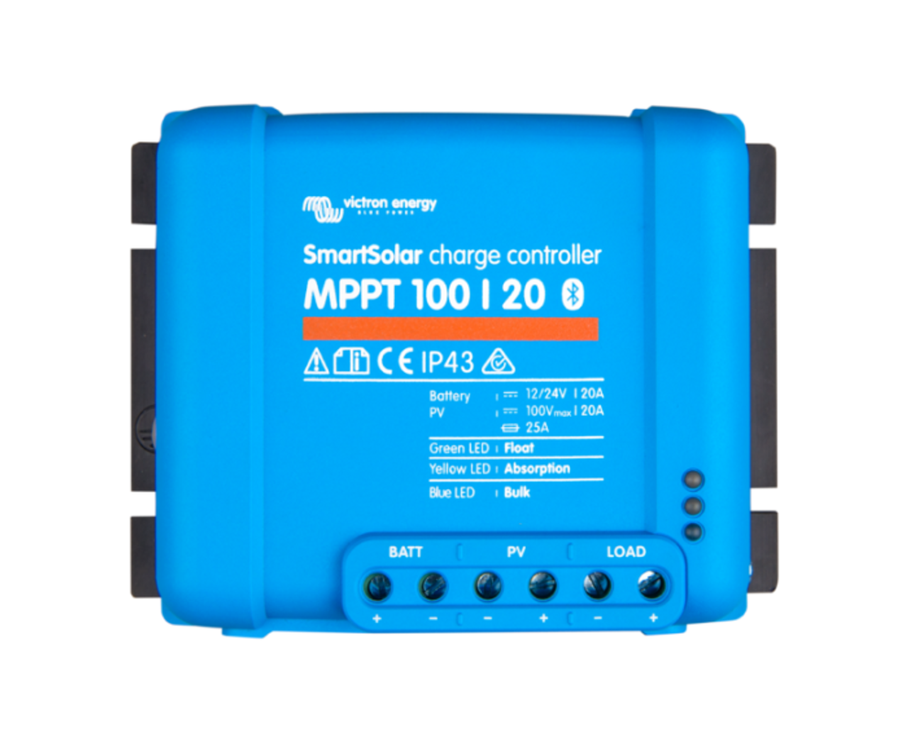 Victron Energy SmartSolar > 20 Amp 12/24/36/48 Volt MPPT Charge Controller  - MPPT 100/20-48