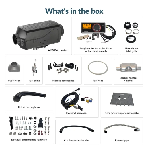 Espar / Eberspacher Airtronic M3 D4L 12v Heater installation Kit