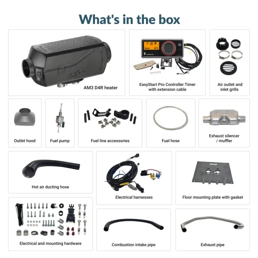 Eberspacher / Espar M3 D4R Airtronic 12V installation Kit