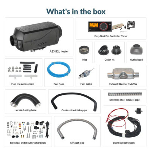 Espar Airtronic AS3 B2L Gasoline 12V Heater and installation kits