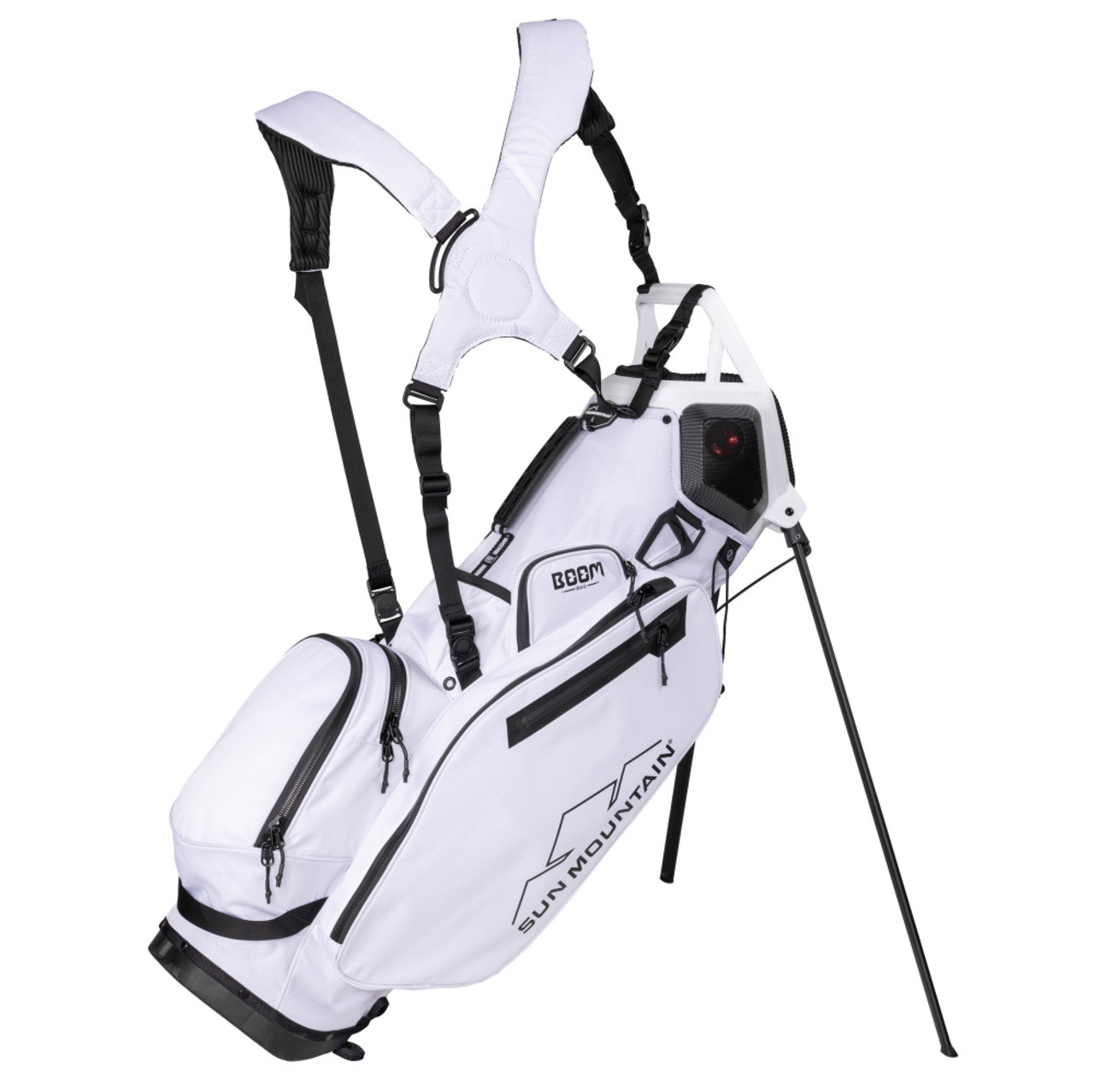 New Sun Mountain 2.5+ Stand Bag (Black / White / Red) - Dallas Golf Company