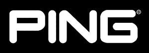 PING Golf logo, white with black background