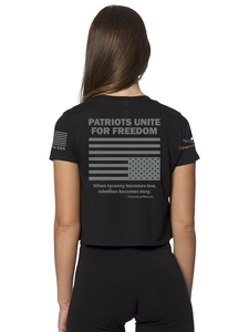 Patriots Unite For Freedom - Crop Top - Made in USA Patriots Unite For Freedom - Crop Top - Made in USA
